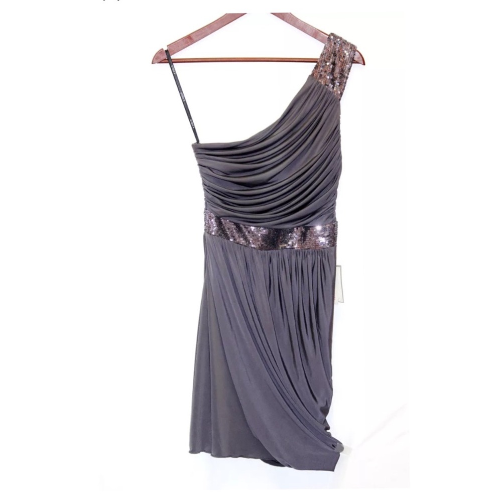 B.DARLIN ONE-SHOULDER BODYCON SEQUIN DRESS SIZE 2